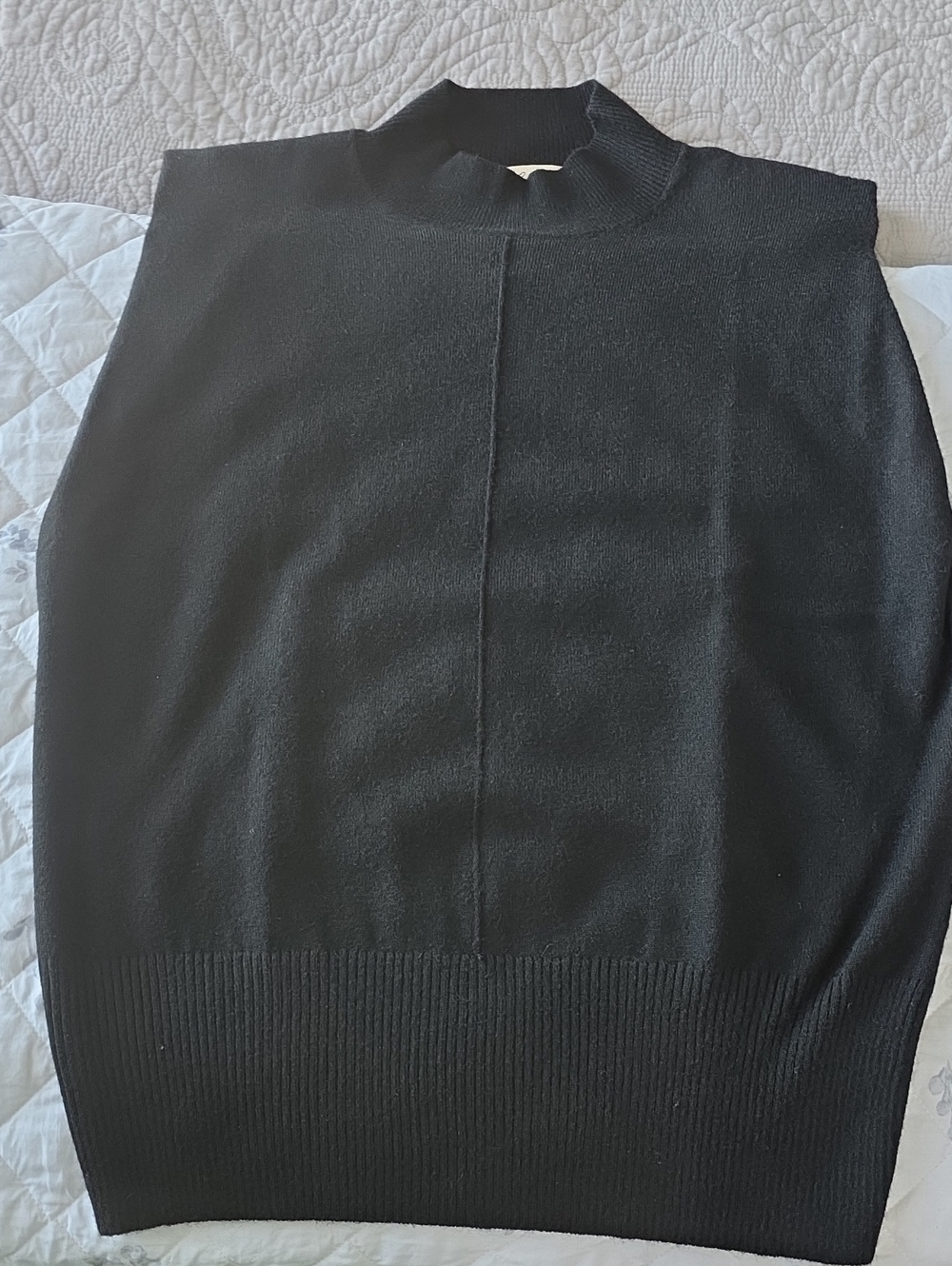 Elan Black Mock-Neck Sweater Vest